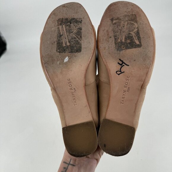 Taryn Rose Heels Women’s 7.5 tan leather strappy open toe sandals summer beach - Picture 9 of 9